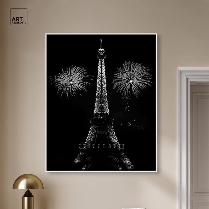 Fireworks Over Paris Canvas by Art Remedy
