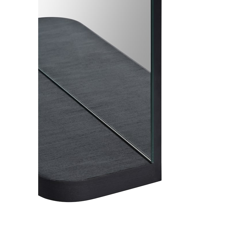 Renwil Lucila All Glass Mirror with Shelf - Clear - Large