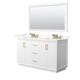 Option White / Giotto Quartz Top / Satin Bronze Hardware