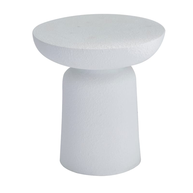 Magnesium Oxide Outdoor Accent Table - Dark Gray or White - Roche River Decor - White