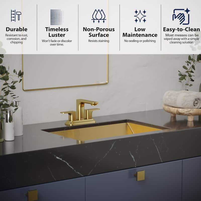 Karran Cinox Stainless Steel Rectangular Undermount Sink