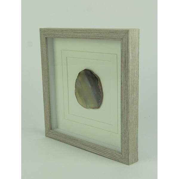 Shop Set Of 4 Agate Gemstone Slice Shadowbox Wall Hangings 10 25