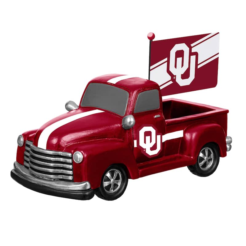 NCAA Rally Truck Garden Statue with Team Flag