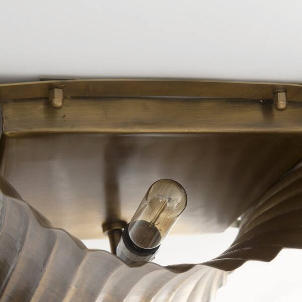 Letitia Gold Hammered Metal Fan Wall Sconce