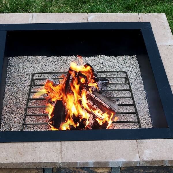 Shop Sunnydaze Square Steel Outdoor Fire Pit Wood Grate 30 Inches