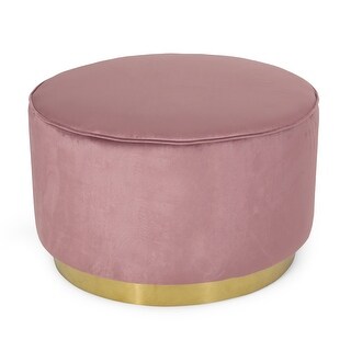 Croton Modern Glam Velvet Swivel Ottoman by Christopher Knight Home