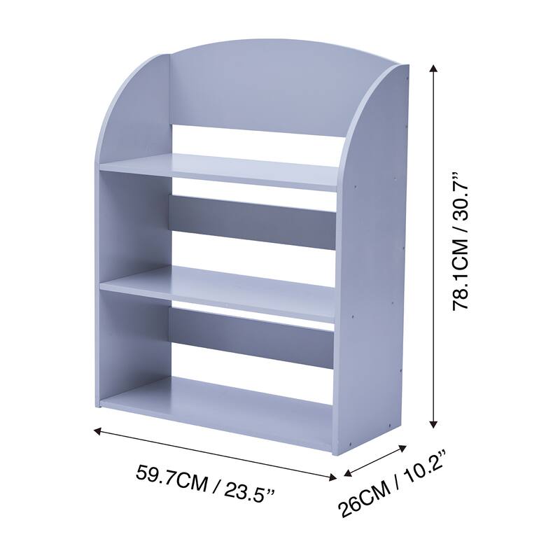 Fantasy Fields Child Sized Bookcase with 3 Shelves, Gray