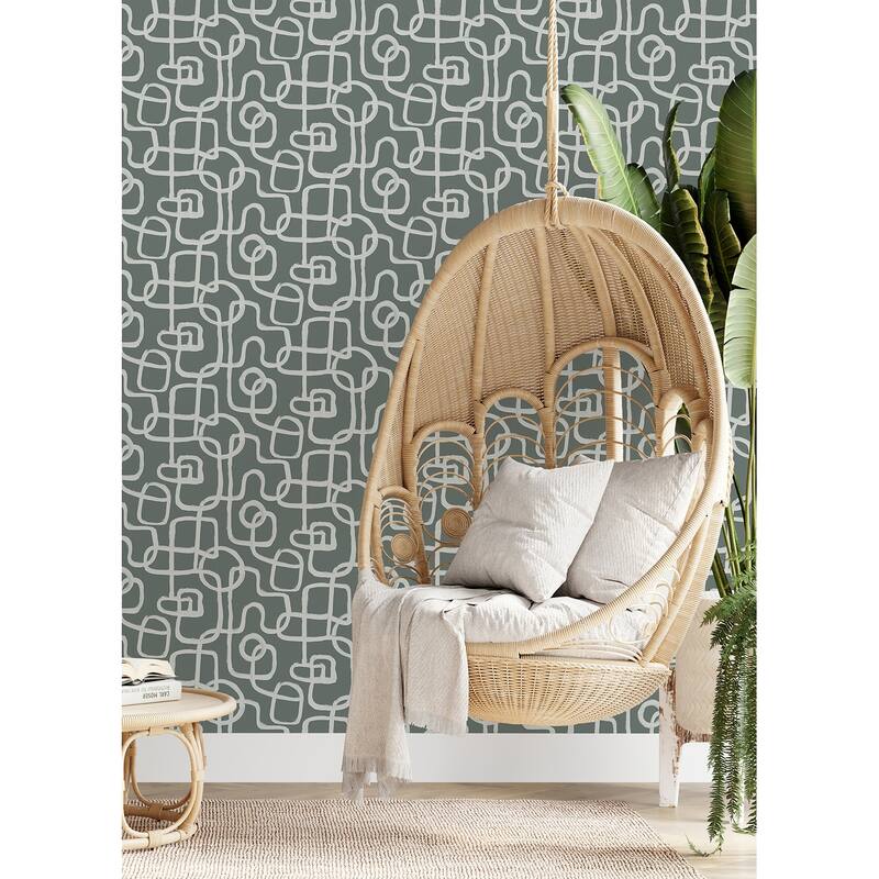 NuWallpaper Grey Niko Peel & Stick Wallpaper - 216in x 20.5in x 0.025in