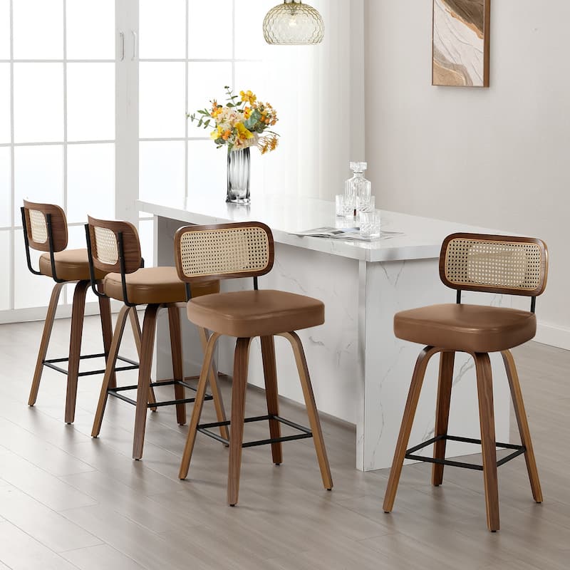 26"/29" Swivel Bar Stools/ Counter Stools with Bentwood Legs
