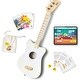 preview thumbnail 1 of 3, Loog Mini Acoustic kids Guitar for Beginners 3-strings Ages 3 & Up Learning app and lessons included, White