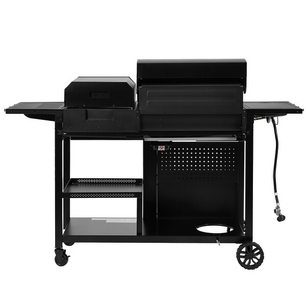 Royal Gourmet Gas Grill and Pizza Oven Combo with Side Burner