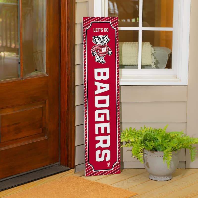 47" Double Sided Seasonal Porch Leaner, University of Wisconsin-Madison - 47" x 11.25"