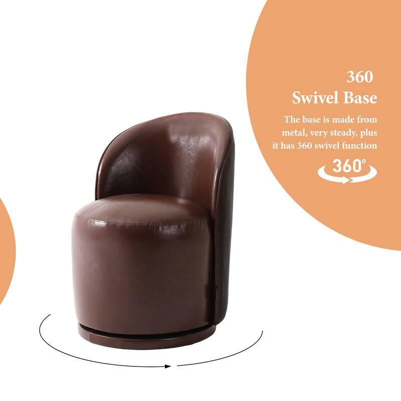 UIXE Modern Upholstered Swivel Armless Side Dining Chairs