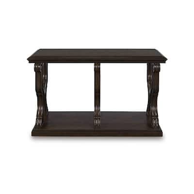 Signature Design by Ashley Maylee Dark Brown Sofa Table - 51.5" W x 19" D x 28.38" H