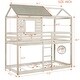 preview thumbnail 14 of 25, Playhouse Inspired Twin-Over-Twin Bunk Bed with Roof