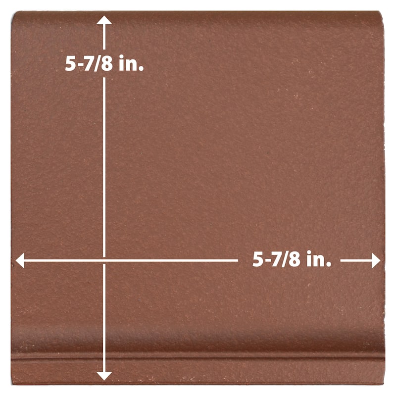 Merola Tile Quarry Cove Base Red II 5-7/8" x 5-7/8" Ceramic Floor and Wall Trim - (1 Tile)