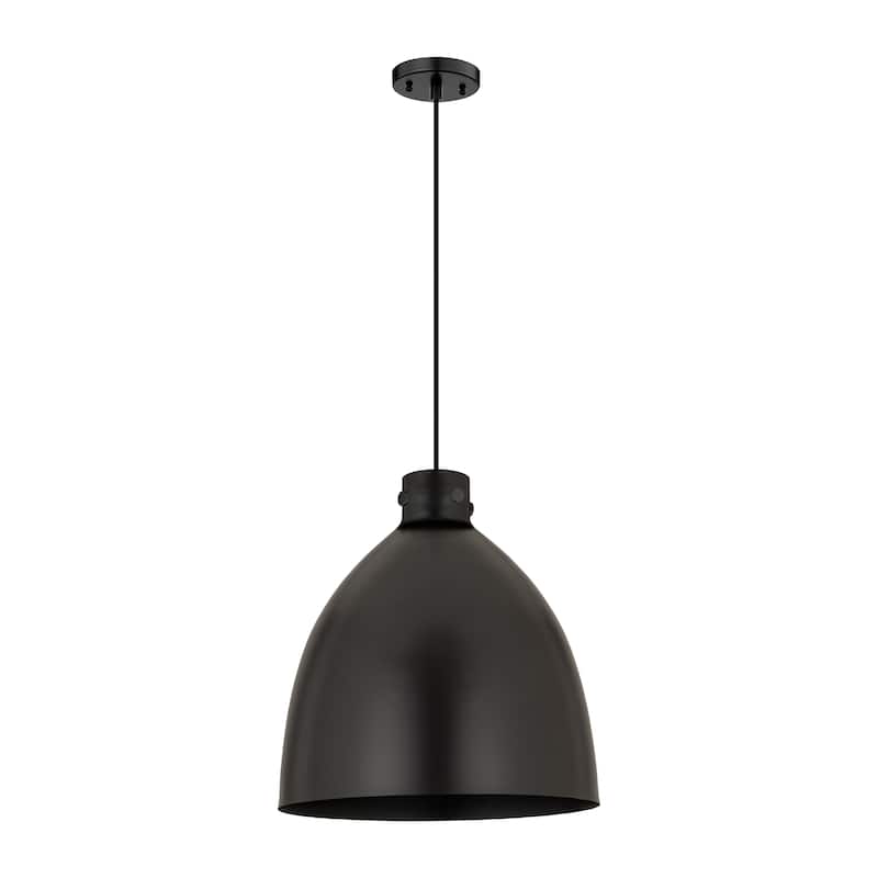 Innovations Lighting Newton Metal Bell - 1 Light 18" Cord Hung Pendant - Matte Black