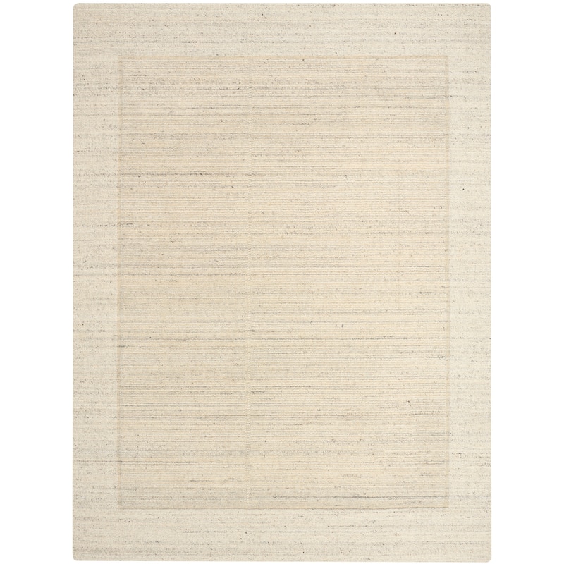 Calvin Klein CK082 Ridge Handwoven Farmhouse Indoor Rug - 9'9" x 13'9" - Ivory