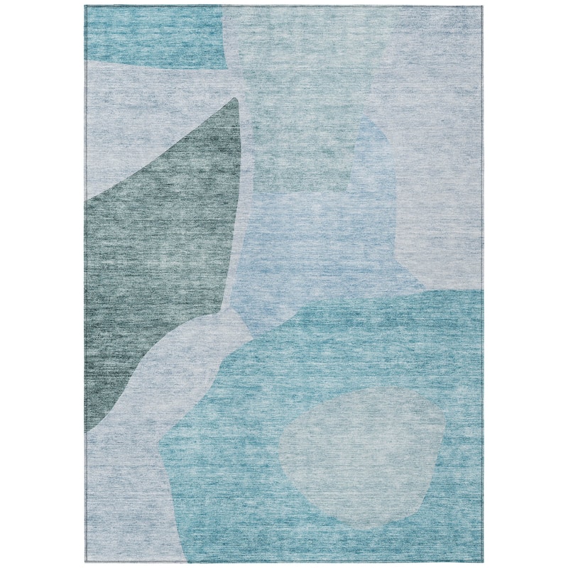 HomeRoots Abstract Transitional Rectangle Outdoor Rug