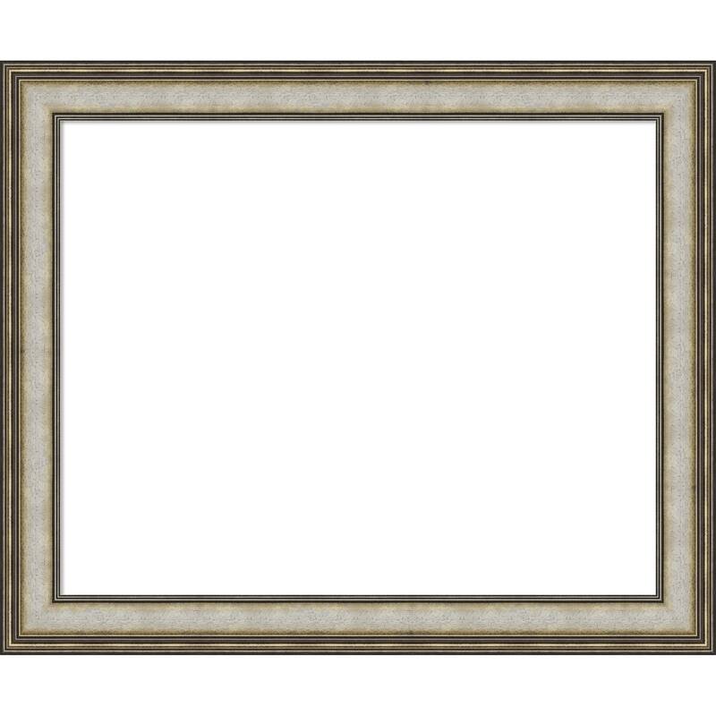 Amanti Art Mezzanine Antique Silver Framed Dry Erase Magnetic Board
