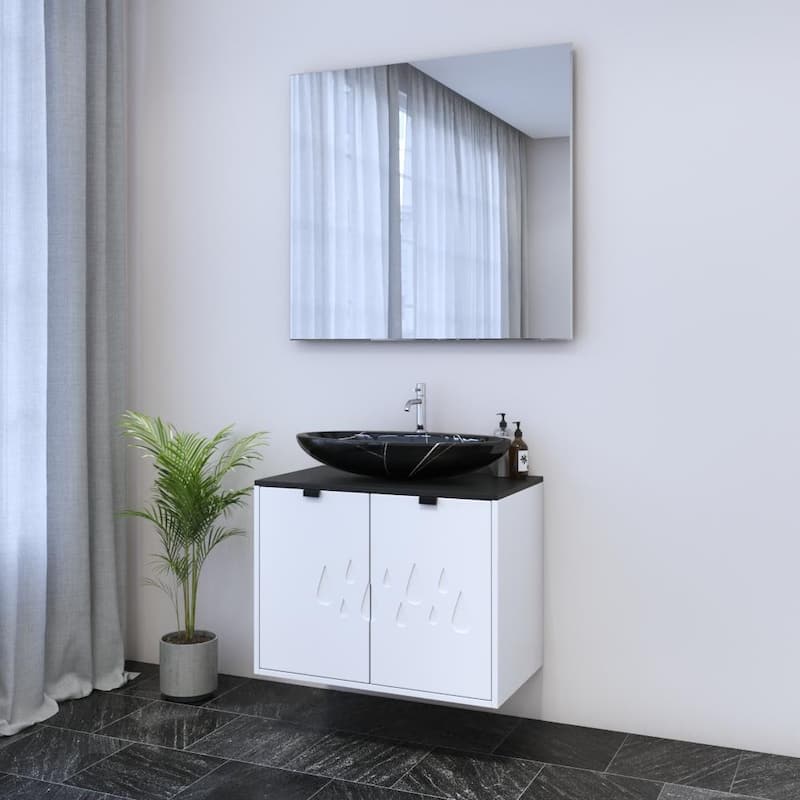 Teardrop 2D 80 Floating Bathroom Vanity (32" Width)