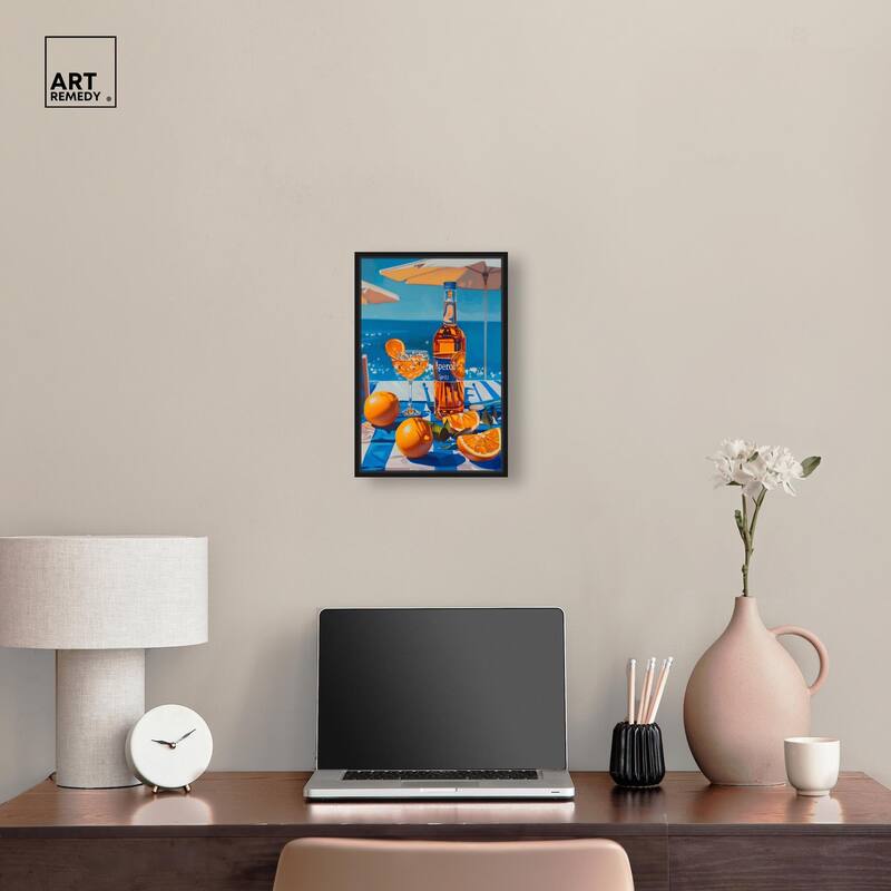Coastal Aperol Canvas by Art Remedy