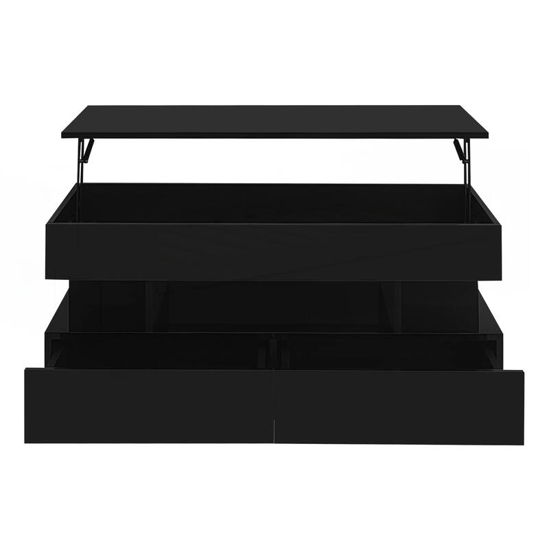 Lift-Top Coffee Table with 2 Drawers