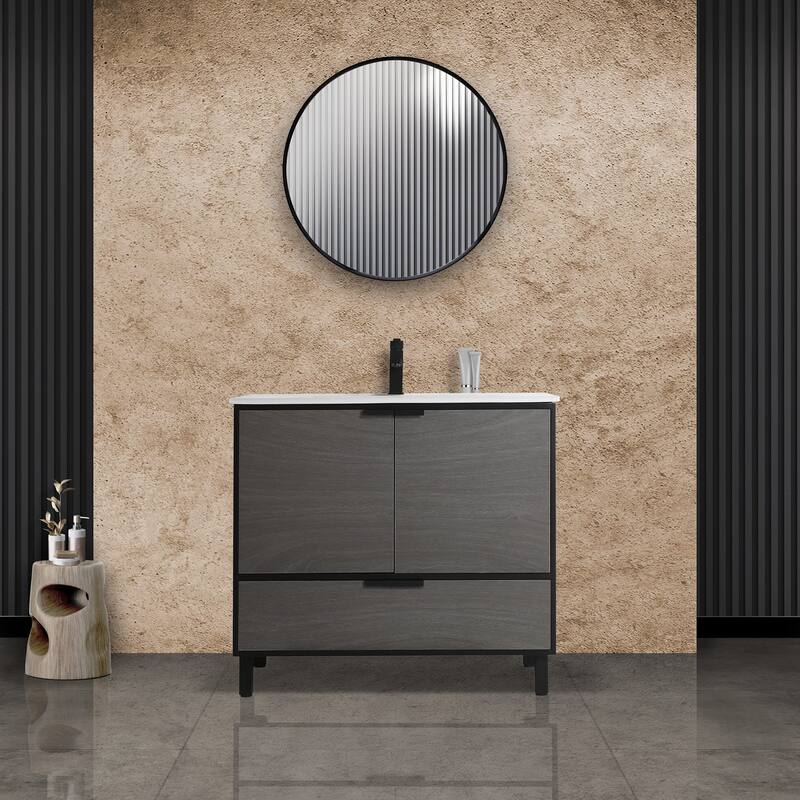Fine Fixture Bathroom Vanity and Sink, ADA Compliant