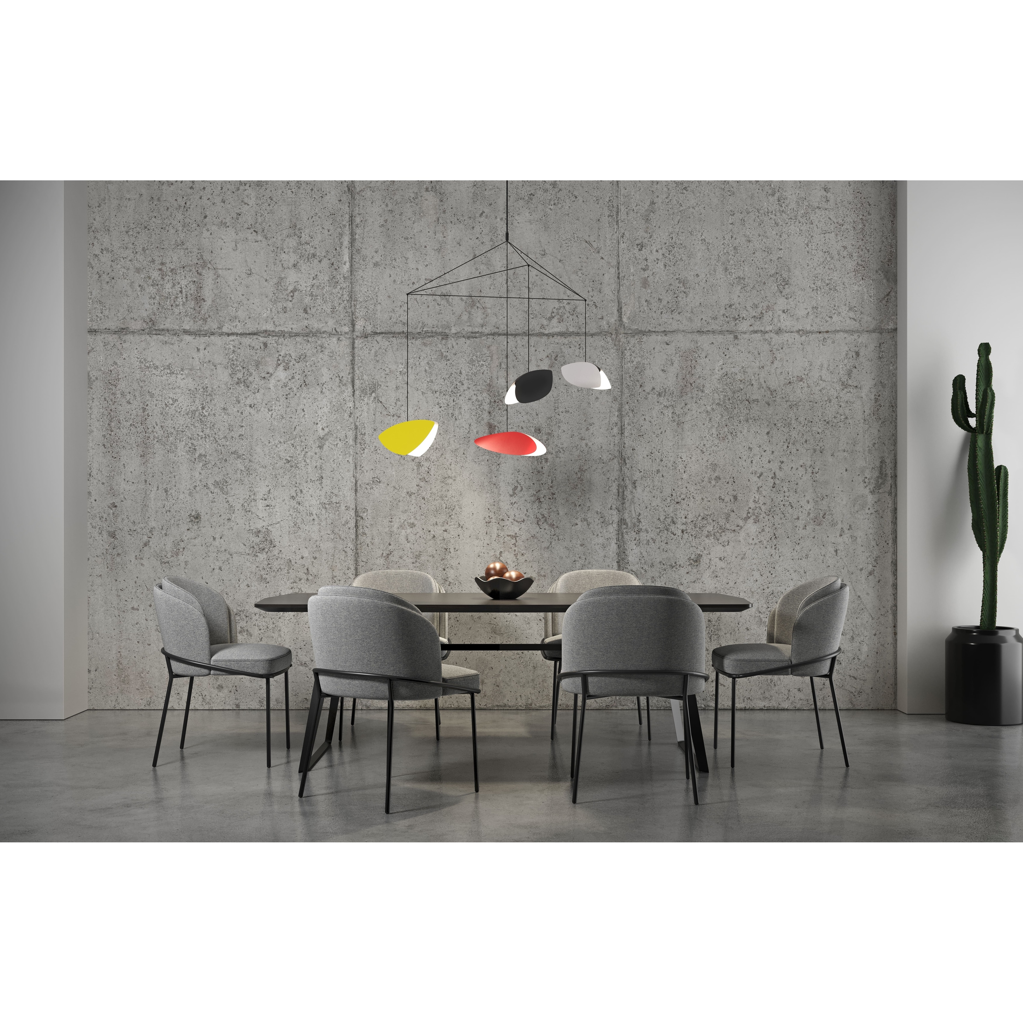 Sonneman Papillons 4 Light Satin Black Large LED Pendant Bed