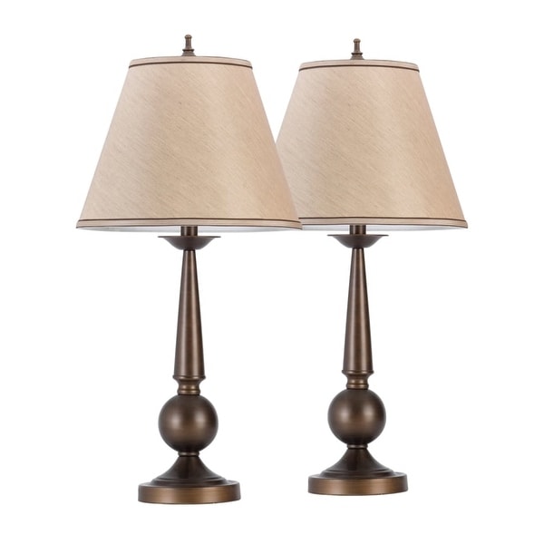 Globe Electric 12398 2 Pack of 27" 2 Light Table Lamps