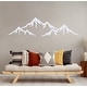 preview thumbnail 6 of 15, Mountains Wall Decal Nursery Decor. 22 tall x 70 wide inches - White