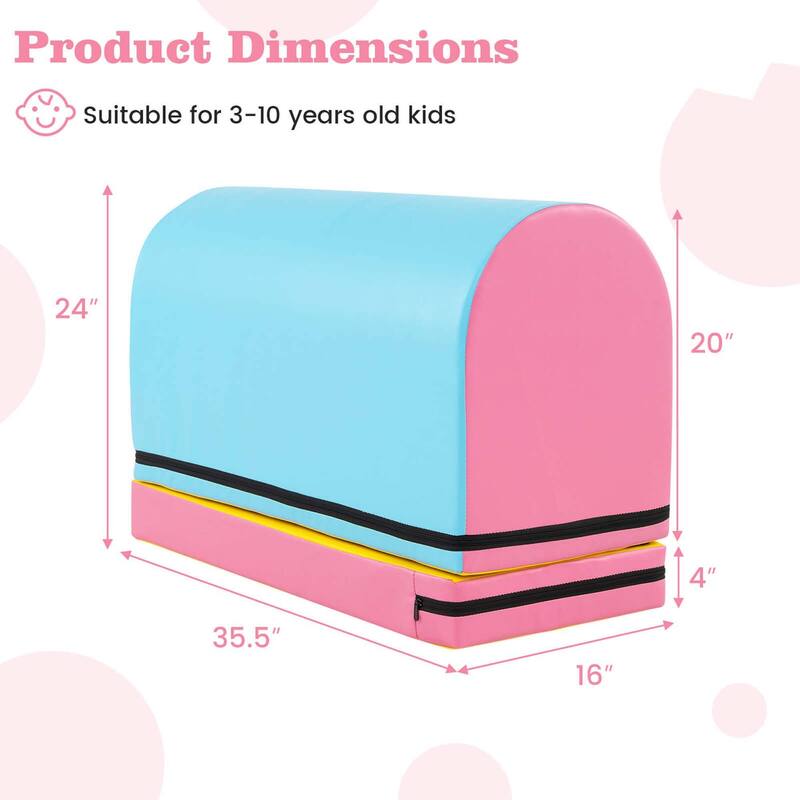 Costway Mailbox Tumbling Mat Gymnastics Vaulting Box with Detachable - See Details