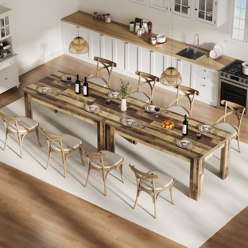 63 Inch Dining Table, Rectangular Dining Table for Kitchen