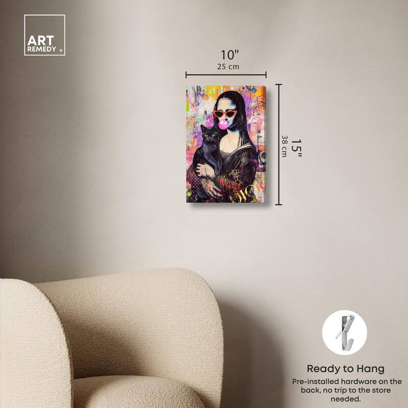 Classical Gal and Her Companion Canvas by Art Remedy, Gallery Wrapped