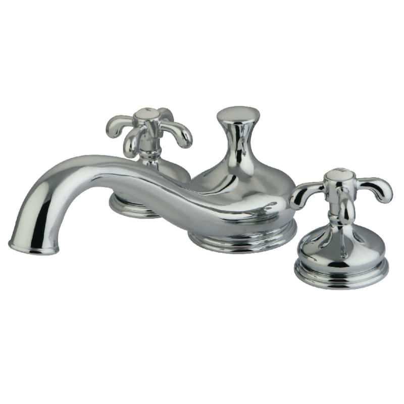 Kingston Brass French Country Deck Mounted Roman Tub Filler - Polished Chrome