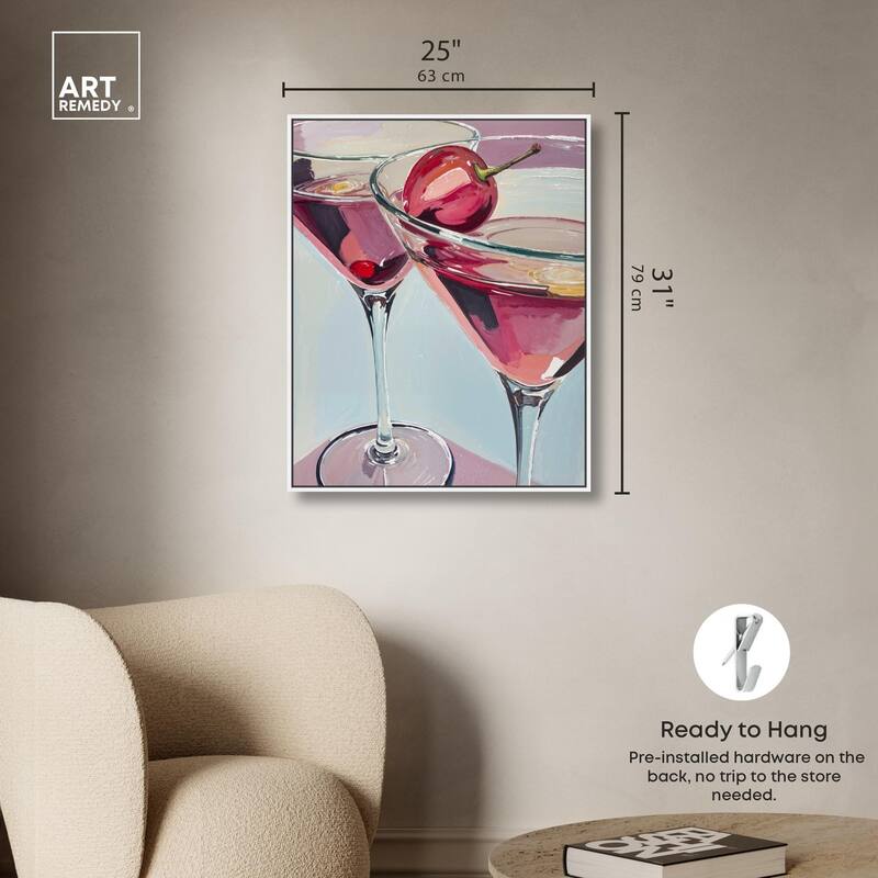 Cherry Cosmo Canvas by Art Remedy