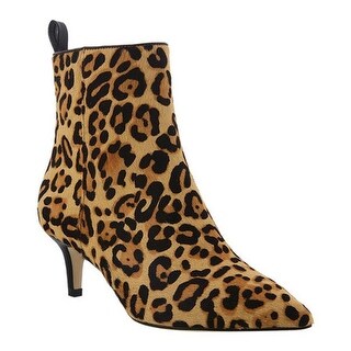 kitten heel leopard booties