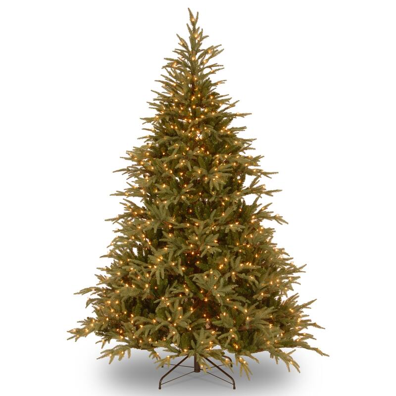 National Tree Company 7.5 ft. 'Feel-Real' Fraser Grande Christmas Tree w/Dual LED Lights - 7.5 Foot