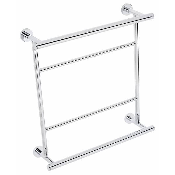 slide 2 of 4, Alno Contemporary I 18 Inch Wide Towel Rack with Bottom Towel Bar Polished Chrome