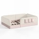 preview thumbnail 106 of 124, Twin/Full/Queen Teddy Fleece Floor Bed with Upholstered Safety Rails and Pocket