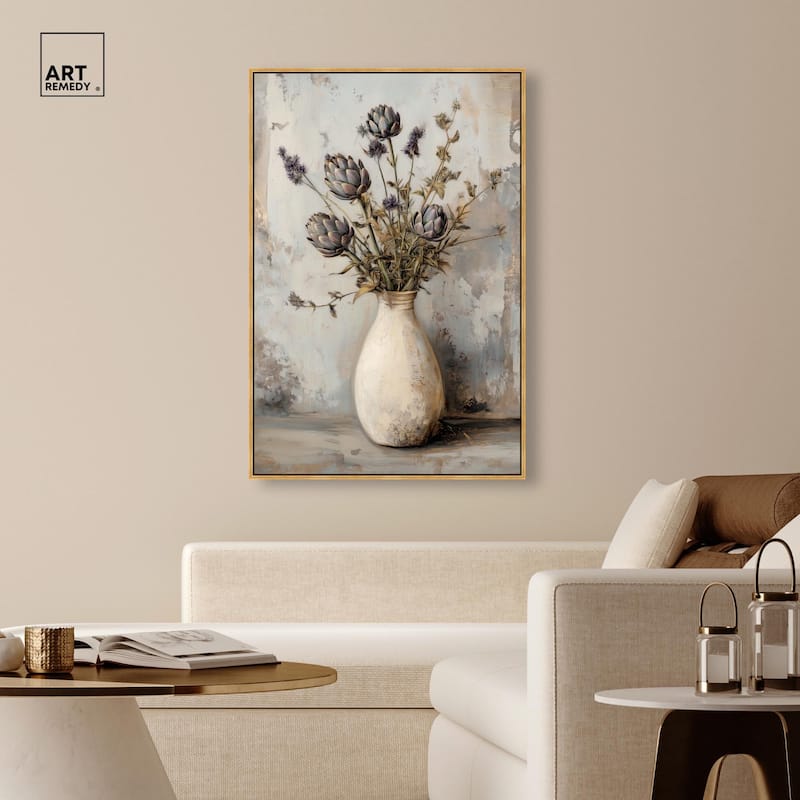 Artichoke Glory Canvas by Art Remedy