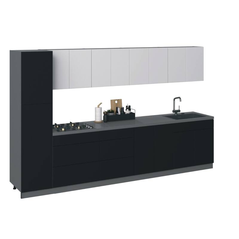 Kitchen Elegant Collection Black Color Base Size 11Ft Wide - 135x24 - White
