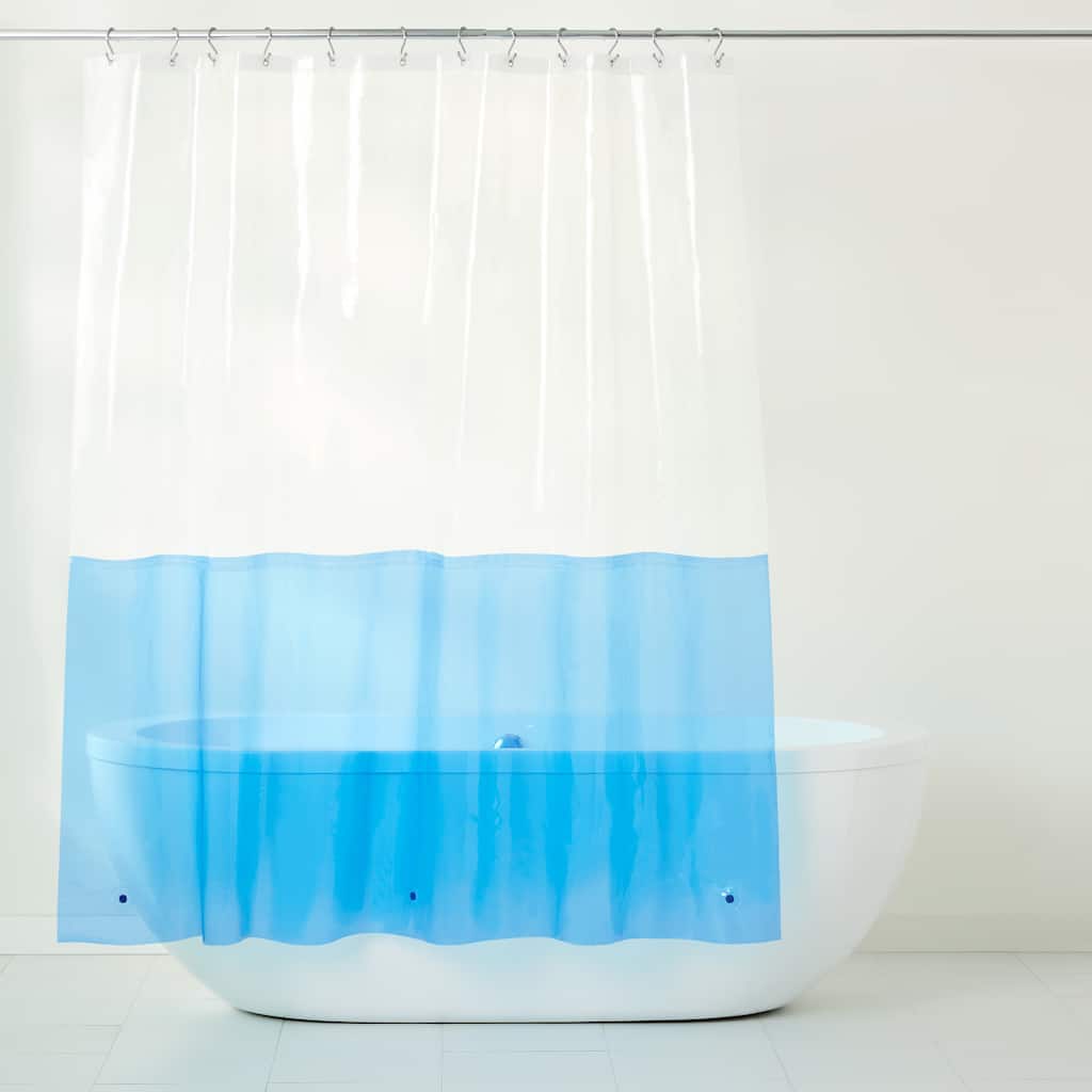 TOWN & COUNTRY PLAY Ciara Mod Colorblock PEVA Shower Curtain Liner