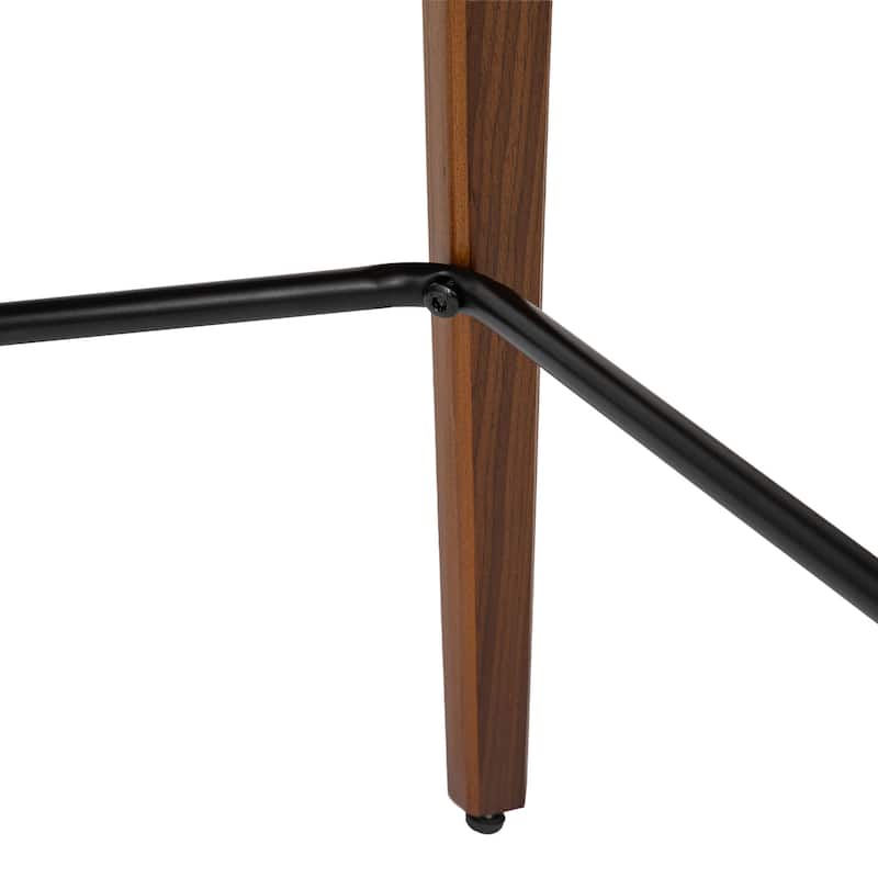Glitzhome Industrial Modern Adjustable Bar Table Rustic Steel 3-Piece Pub Sets