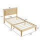 preview thumbnail 21 of 45, Twin Size Solid Wood Platform Bed Frame With Headboard White
