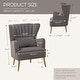 preview thumbnail 23 of 65, HOMYKA Modern Wingback Arm Chair Upholstered Accent Chair Set of 2