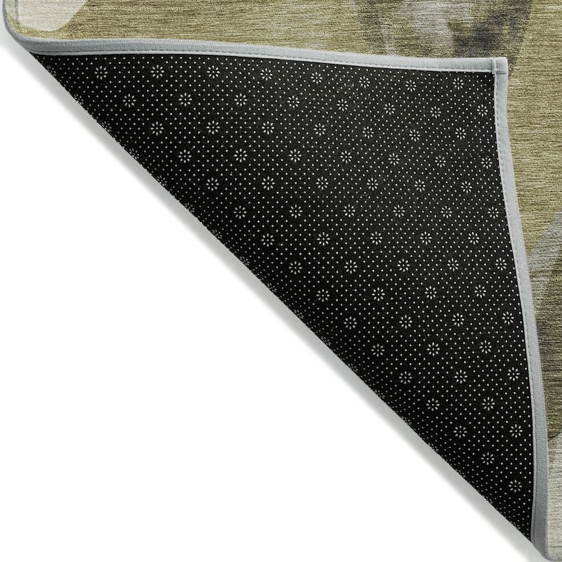 Machine Washable Indoor/ Outdoor Modern Chantille Rug