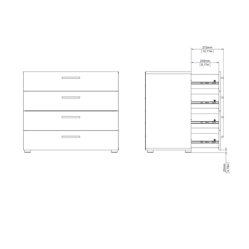 Porch & Den Angus Contemporary 4-drawer Engineered Wood Chest