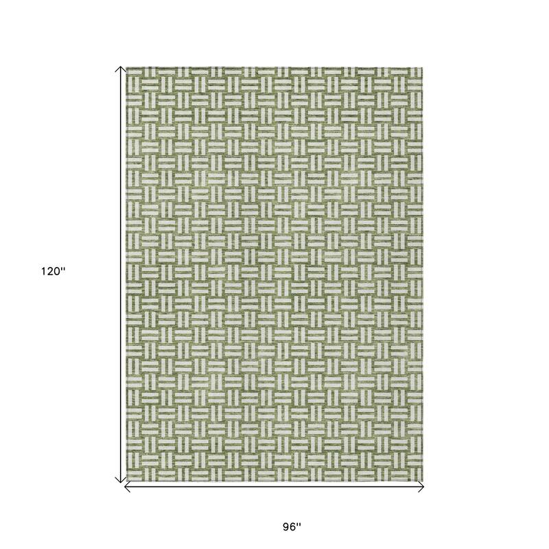 HomeRoots Geometric Transitional Rectangle Outdoor Rug