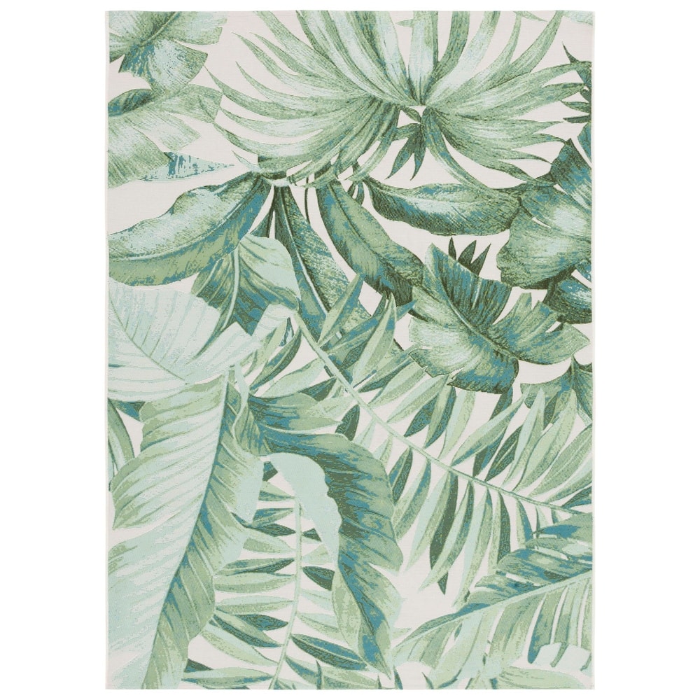 SAFAVIEH Barbados Floricica Tropical Indoor/Outdoor Waterproof Rug
